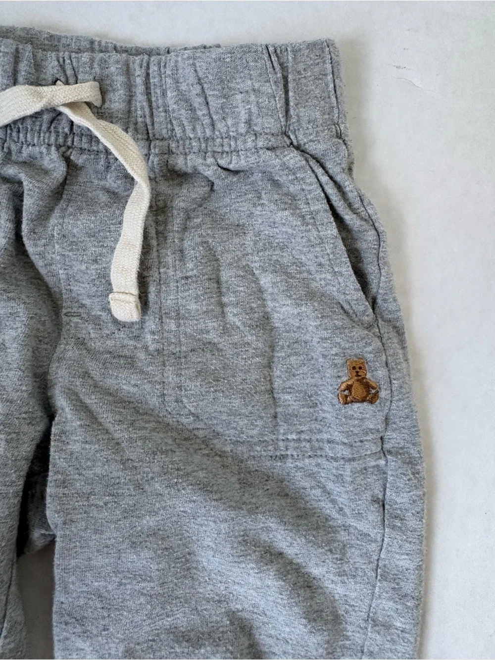 Baby Gap Set 2 Gray Joggers Pants Sz 3 Yrs Toddler Boy Cotton Pull On Basics